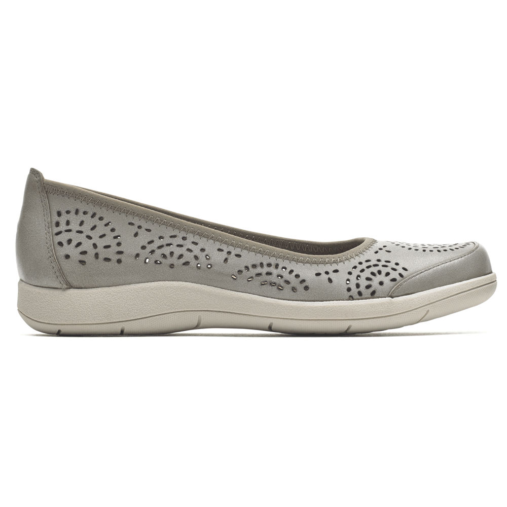 Rockport Singapore Womens Slip-On - Daisey Ballet Grey - QW2710468